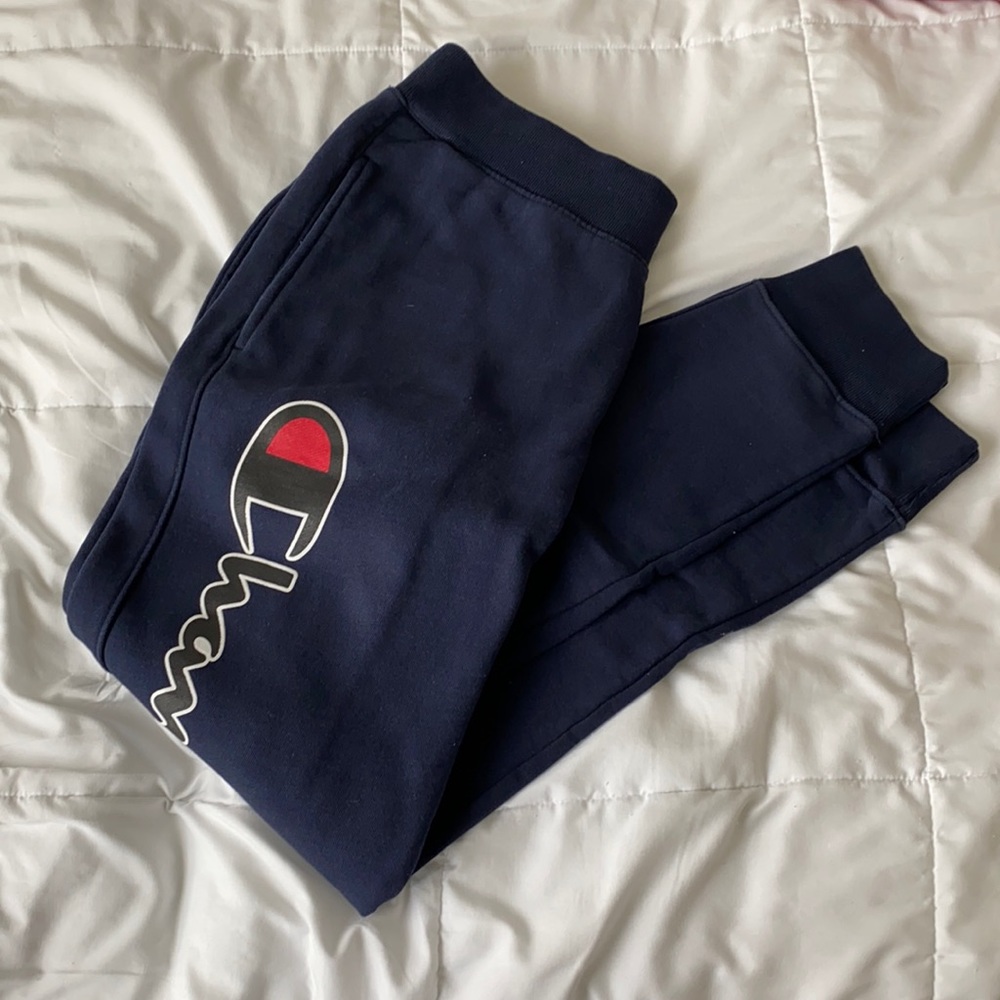 Navy Champion sweatpants. Only worn once.